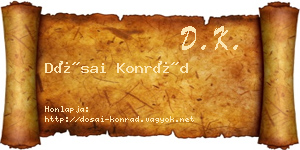 Dósai Konrád névjegykártya